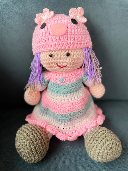 Creaciones Aditas - Muñeca tejida en estilo crochet